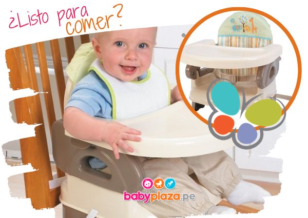Comparte la mesa con el bebé con la Silla de Comer Alzador Portátil de Summer Infant